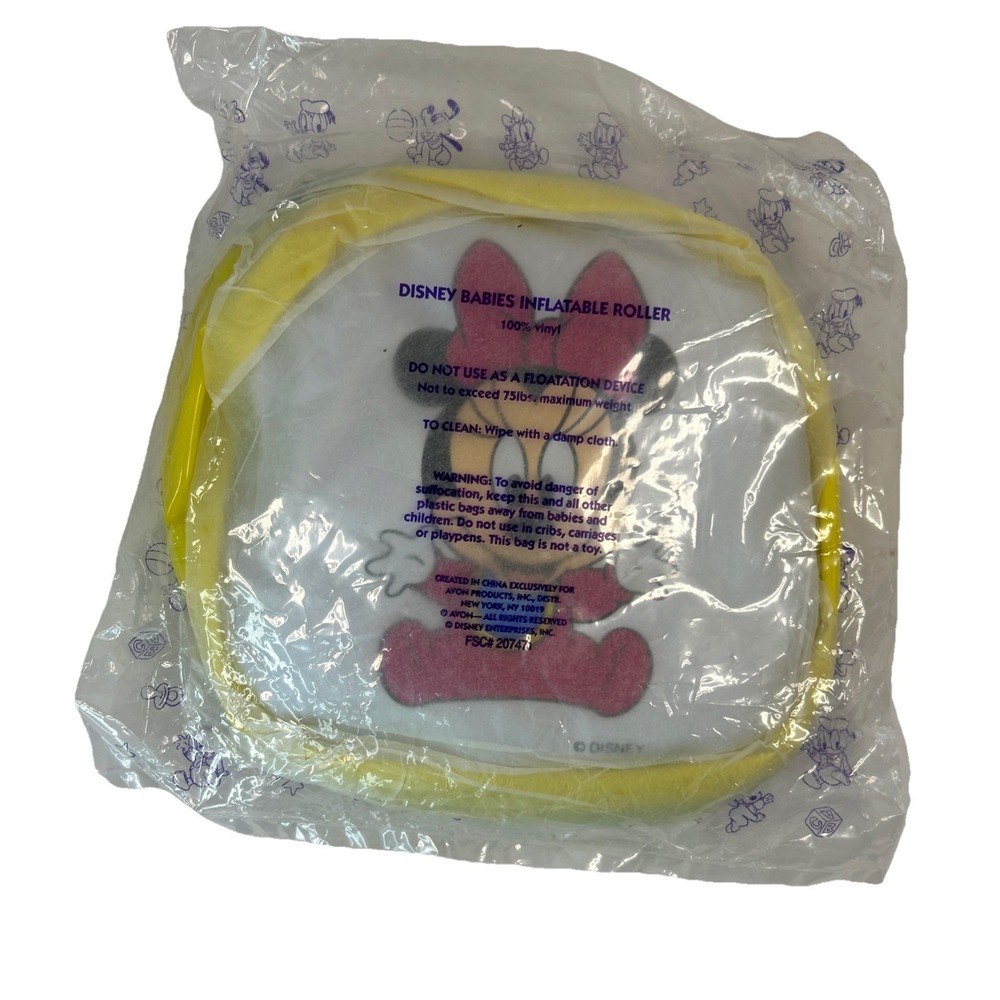 Disney Babies Inflatable Roller Toy Avon Vintage New Sealed Early Development